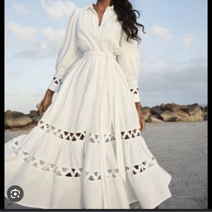 White linen dress Lisa Marie Fernandez x Target